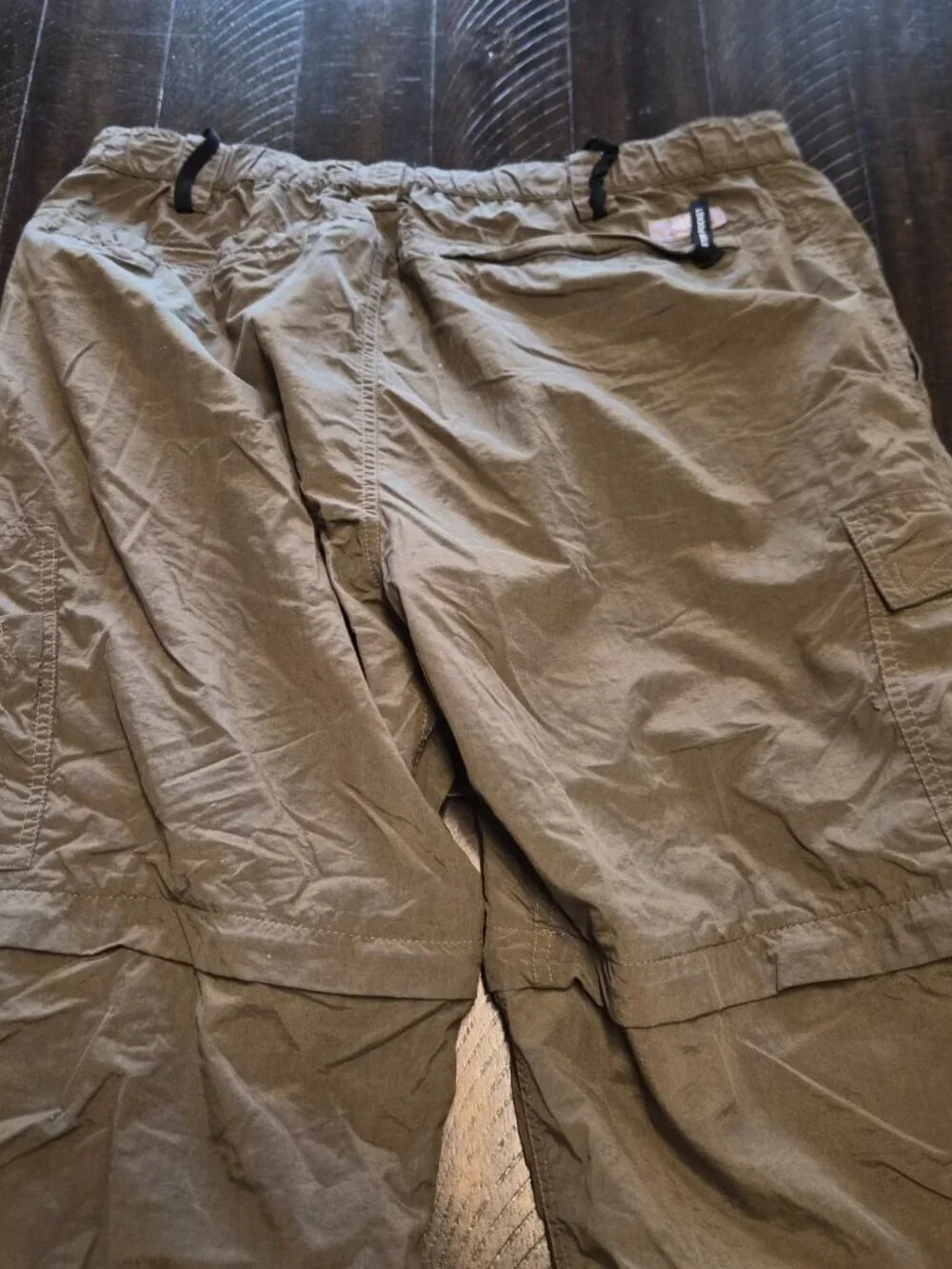 The North Face Cargo Pants Men XL Brown Nylon Convertible Shorts Hiking G085